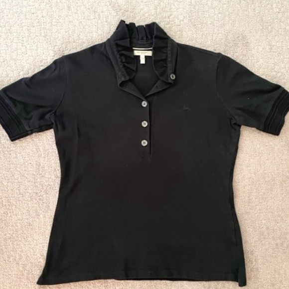 Burberry | Tops | Authentic Burberry London Black Polo | Poshmark